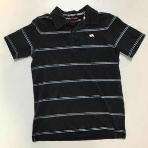 Tony Hawk Boys' Striped Black Short Sleeve Polo